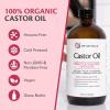image100 Pure Organic Castor Oil for Hair Lash and Eyebrow Growth Lymphatic Drainage and Skin Hydration  HexaneFree Cold Pressed Unrefined in a 4 fl oz Glass Bottle with DropperCastor Oil 500 ML