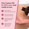 image100 Pure Organic Castor Oil for Hair Lash and Eyebrow Growth Lymphatic Drainage and Skin Hydration  HexaneFree Cold Pressed Unrefined in a 4 fl oz Glass Bottle with DropperCastor Oil 500 ML