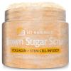 imageHimalayan Salt Scrub Face Foot and Body Exfoliator with Collagen and Stem Cells Exfoliating Scrub for Toning Cellulite and Skin Care by M3 Naturals 16 fl ozBrown Sugar