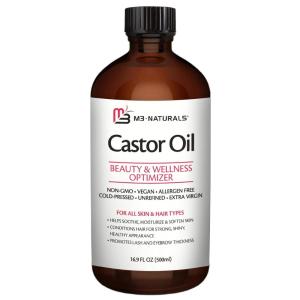 image100 Pure Organic Castor Oil for Hair Lash and Eyebrow Growth Lymphatic Drainage and Skin Hydration  HexaneFree Cold Pressed Unrefined in a 4 fl oz Glass Bottle with DropperCastor Oil 500 ML