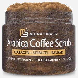 imageHimalayan Salt Scrub Face Foot and Body Exfoliator with Collagen and Stem Cells Exfoliating Scrub for Toning Cellulite and Skin Care by M3 Naturals 16 fl ozArabica Coffee 12 Ounce Pack of 1