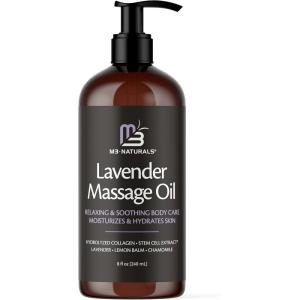 imageLavender Sensual Massage Oil with Collagen and Stem Cells Skin Tightening Therapy for Bum Thighs and Belly FastAbsorbing Cellulite Oil 8 fl oz by M3 NaturalsLavender 1 Pack