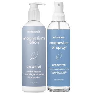 imageMagnesium Lotion for Kids amp Babies with Sensitive Skin  Unscented Formula Soothes Tired Legs Supports Restful Nights Sleep Moisturizes amp Hydrates Skin 8 fl oz 237 mL by M3Magnesium Lotion and Oil Spray Kit