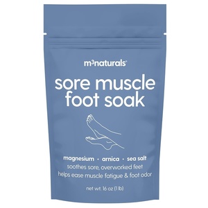 image:imageSoothe amp Relax Foot Soak 16 oz  Relaxing Magnesium Sea Salt Bath for Overworked Dry Feet amp Stubborn Calluses  Helps Deodorize  Scented with Lavender Lemon amp Tea Tree Essential Oils  by M3Peppermint