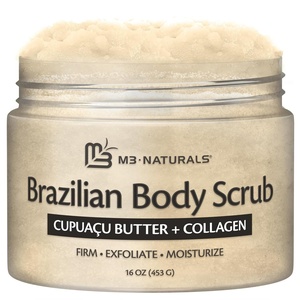 image:imageAntiCellulite Body Scrub for Skin Tightening Firming Moisturizing amp Smoothing Exfoliating Formula for Legs Glutes Hands amp Feet with Stem Cells Collagen Coconut amp Jojoba Oil 16oz  M3Brazilian Body Scrub